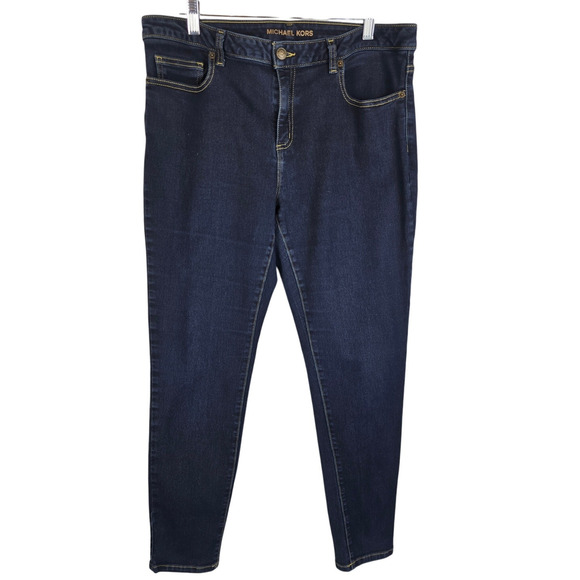 Michael Kors Dark Wash Izzy Skinny Women's Jean's 12 - Picture 1 of 5